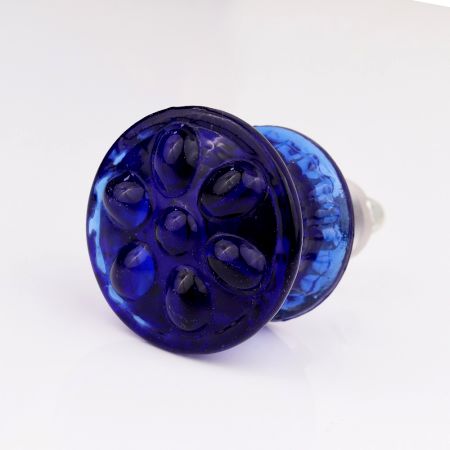 Navy Blue Power Drum Glass Drawer Knob Online