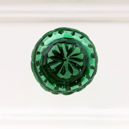 Mint Green Round Patterned Glass Knob