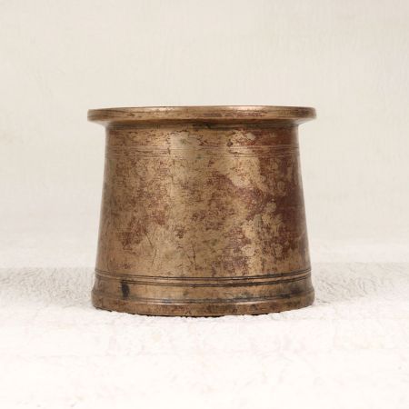 Vintage Handmade Brass Panchpatra Holy Pot for Decor