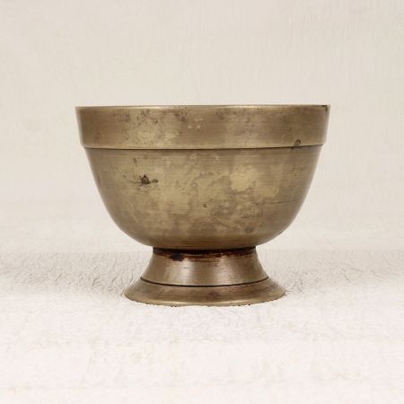 Antique Brown Handmade Kumkum Bowl Made of Brass