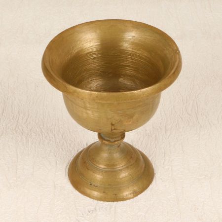 Vintage Handmade Brass Kumkum Tilak Cup for Decor