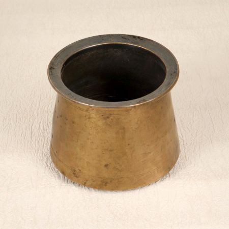 South Indian Brass Panchpatra Pot in Brown Finish for Decor