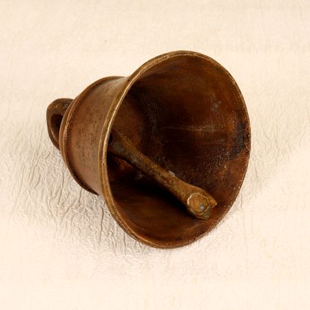 Brown Traditional Bell for Hanging Made of Bell Metal