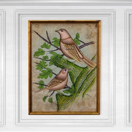Cloth Wall Hanging Painting of Birds in Fine Work for Decoration