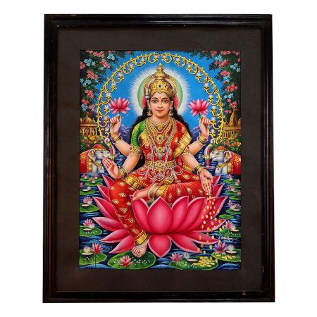 Goddess Laxmi Paper Painting by S.Sita Ram for Prayer Room