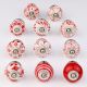Red Ceramic Drawer Knobs Combo for Cabinet