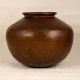 Elegant Brown Finish Brass Pot from Central India for Decor