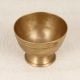 Elegant Brown Brass Kumkum Tilak Bowl for Home Decor