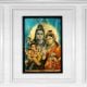 Vintage Paper Print of Lord Shiva Family for Prayer Room
