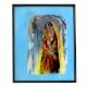 Vintage Glass Painting of Lady for Home Decoration
