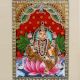 Tanjore Art Print of Goddess Laxmi in South Indian Art