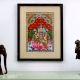 Tanjore Art Print of Goddess Laxmi in South Indian Art