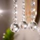 10 Strand- 10 Crystal Drop and 100 Beads Clear Chandelier Replacement Glass Christmas Ornaments