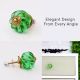 Green Interior Cut Glass Cabinet Knob