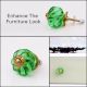 Green Interior Cut Glass Cabinet Knob