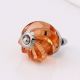 Amber Interior Cut Glass Cabinet Knob