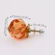 Amber Interior Cut Glass Cabinet Knob
