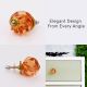 Amber Interior Cut Glass Cabinet Knob
