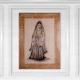 Vintage Fine Pencil Sketch Painting of Lady for Hanging