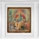 Vintage Lord Rama Paper Print in Frame for Decoration