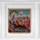 Vintage Lord Vishnu and Goddess Laxmi Painting for Decor
