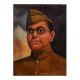 Vintage Cloth Painting of Subhash Chandra Bose for Decoration