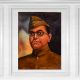 Vintage Cloth Painting of Subhash Chandra Bose for Decoration