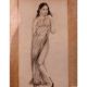 Fine Pencil Sketch Lady Painting from British for Decoration