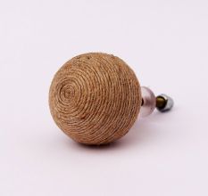 Handmade Brown Jute Round Drawer Knobs
