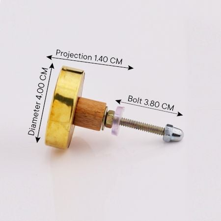 Handmade Brown Wooden Round Drawer Knobs