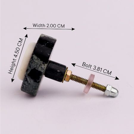 Handcrafted Stone Kitchen Drawer Knob in Dark Finish