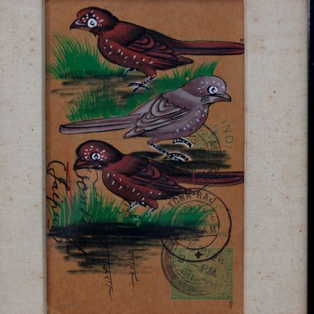 Water Colour Paper Painting of Post Card for Decoration