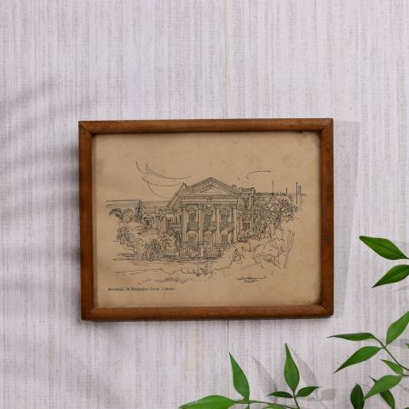 Vintage Paper Print of Calcutta for Home Decoration