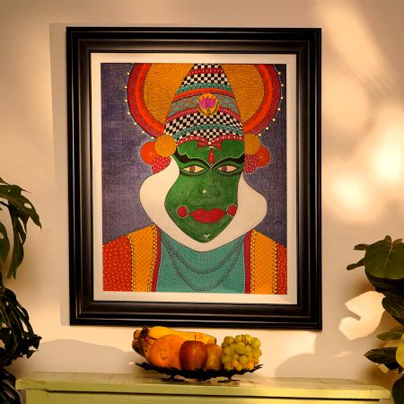 Modern Acrylic Gemstone Canvas Painting for Hanging