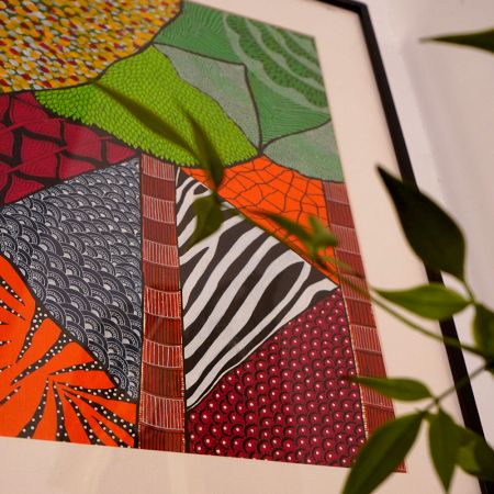 Beautiful Colorful Acrylic Archival Ink Paper Painting for Collection