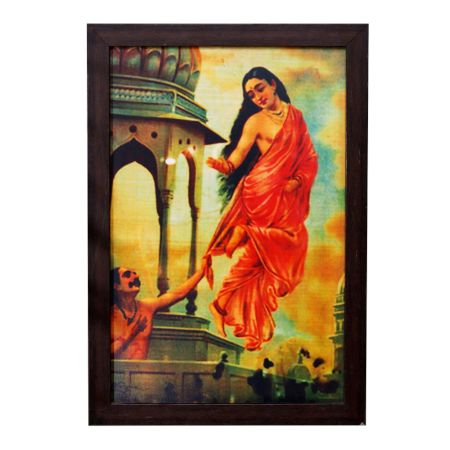 Hand Painted Ravi Verma Paper Print for Home Decoration