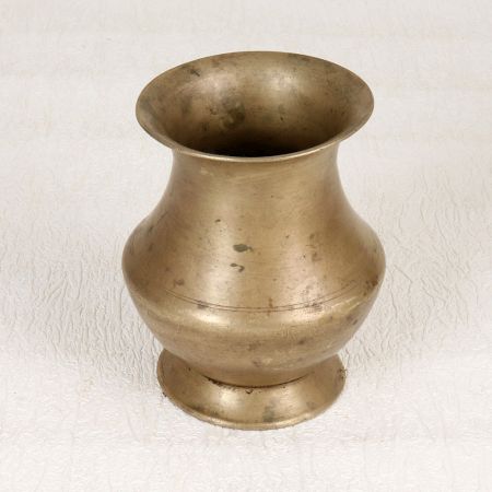 Vintage Brown Handmade Holy Water Pot Made of Brass