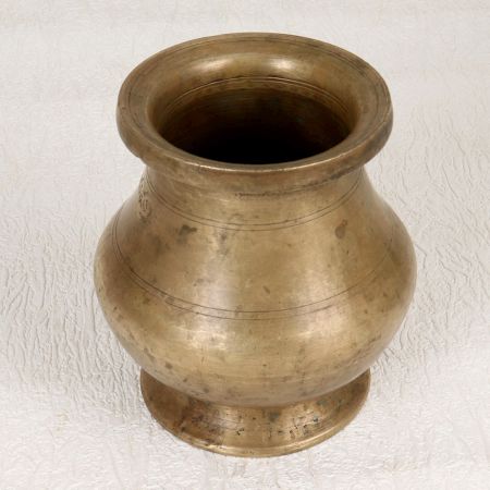 Handmade Holy Water Pot Lota Made of Brass for Temple