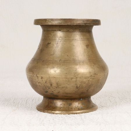 Handmade Holy Water Pot Lota Made of Brass for Temple