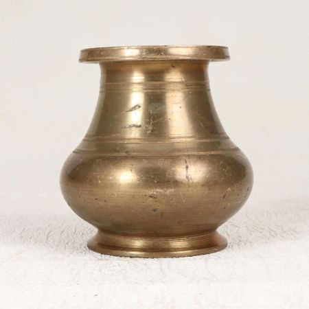 Elegant Brown Handmade Holy Water Pot Lota Made of Brass