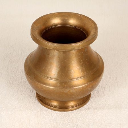 Finest Brown Finish Brass Holy Water Pot from South In
