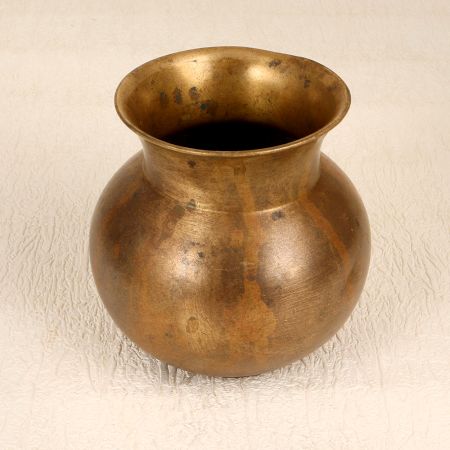 Indian Traditional Brown Water Pot Made of Premium Brass