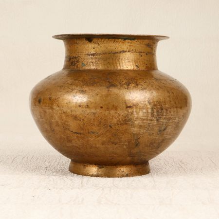 Traditional Brown Handcrafted Water Pot Lota for Decor