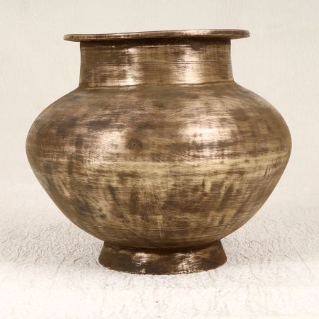 Antique Finish Traditional Brass Holy Water Pot for Rituals
