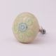 Cream Embossed Ceramic Knob