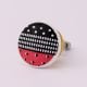 Black Pink Ceramic Flat Dresser Knob