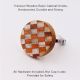 Round Checkerboard Wooden Resin Cabinet Knobs