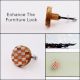 Round Checkerboard Wooden Resin Cabinet Knobs