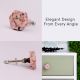 Baby Pink Hexagon Terrazzo Marble Round Cabinet Knobs
