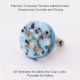 Turquoise Terrazzo Marble Round Cabinet Knobs